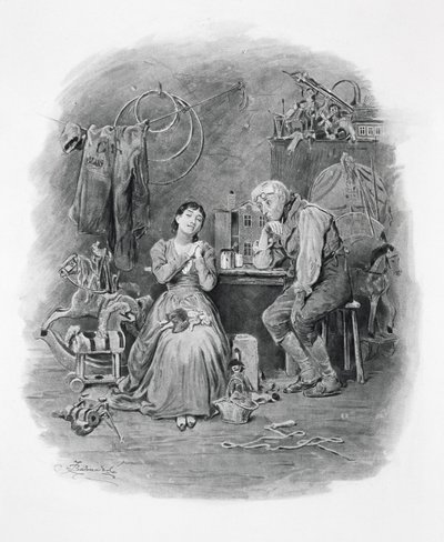 Caleb Plummer and his blind daughter, from 